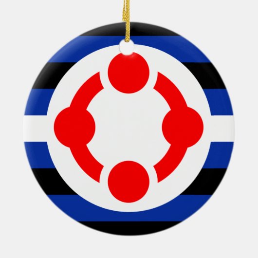 Niche Pride Flag (origineel) Keramisch Ornament (Achterkant)