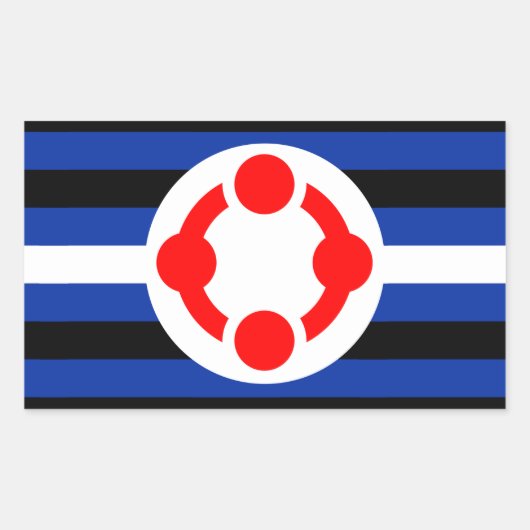 Niche Pride Flag (origineel) Rechthoekige Sticker (Voorkant)
