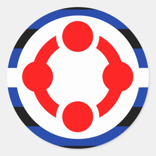 Niche Pride Flag (origineel) Ronde Sticker (Voorkant)