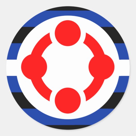 Niche Pride Flag (origineel) Ronde Sticker (Voorkant)