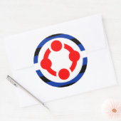 Niche Pride Flag (origineel) Ronde Sticker (Envelop)