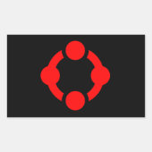 Niche Pride Flag (zwart) Rechthoekige Sticker (Voorkant)