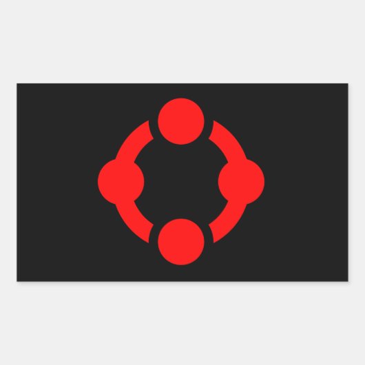 Niche Pride Flag (zwart) Rechthoekige Sticker (Voorkant)