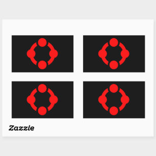 Niche Pride Flag (zwart) Rechthoekige Sticker