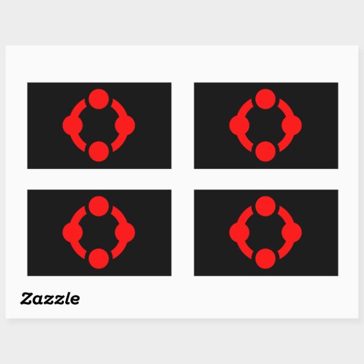 Niche Pride Flag (zwart) Rechthoekige Sticker (Vel)