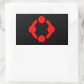 Niche Pride Flag (zwart) Rechthoekige Sticker (Tas)