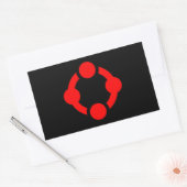 Niche Pride Flag (zwart) Rechthoekige Sticker (Envelop)