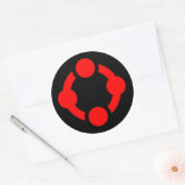 Niche Pride Flag (zwart) Ronde Sticker (Envelop)