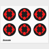 Niche Pride Flag (zwart) Ronde Sticker (Vel)