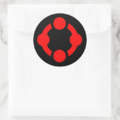 Niche Pride Flag (zwart) Ronde Sticker (Tas)