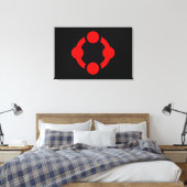 Niche Pride-vlag (Zwart) Canvas Afdruk (Insitu (Slaapkamer))