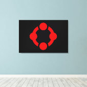Niche Pride-vlag (Zwart) Canvas Afdruk (Insitu (Houten vloer))