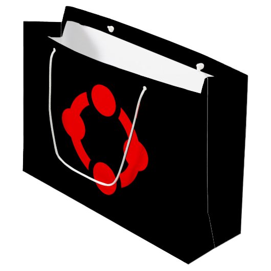 Niche Pride-vlag (Zwart) Groot Cadeauzakje (Voorkant Gekanteld)
