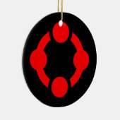 Niche Pride-vlag (Zwart) Keramisch Ornament (Rechts)