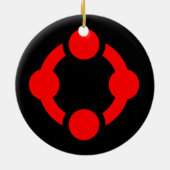 Niche Pride-vlag (Zwart) Keramisch Ornament (Achterkant)