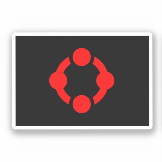 Niche Pride-vlag (Zwart) Sticker (Voorkant)