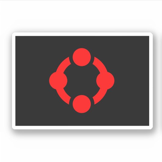 Niche Pride-vlag (Zwart) Sticker (Voorkant)