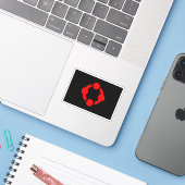 Niche Pride-vlag (Zwart) Sticker (Laptop met iPhone)