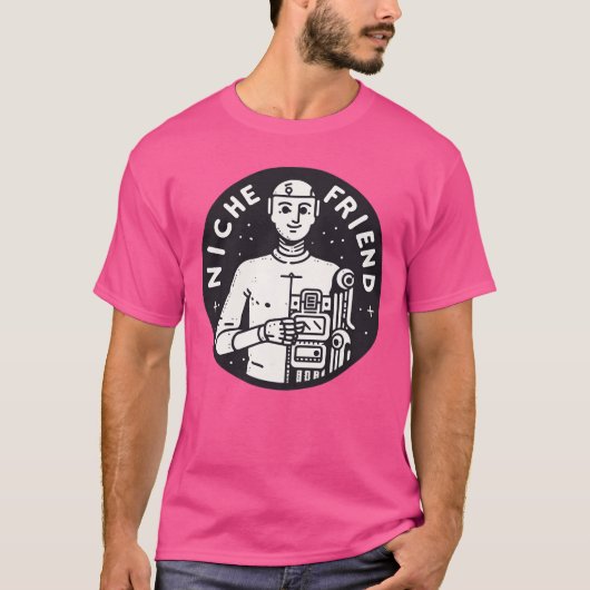 Niche Vriend Robot Cyborg Kunstmatige Intelligenti T-shirt (Voorkant)