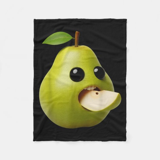 Niche vruchten grappige peer meme hersenrot surreë fleece deken (Voorkant)