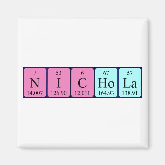 Nichola periodieke handelsnaam magnet (Voorkant)