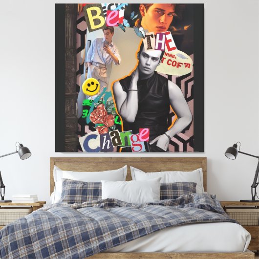 Nicholas Galitzine Canvas Afdruk (Insitu (Slaapkamer))