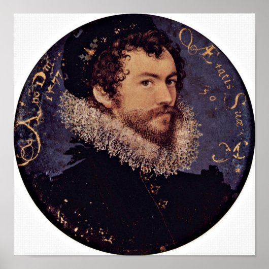 Nicholas Hilliard - Het vroegste selfportret Poster (Voorkant)