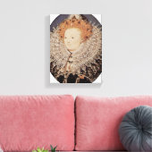 Nicholas Hilliard - Koningin Elizabeth I van Engel Canvas Afdruk (Insitu (Woonkamer))