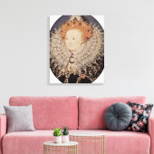 Nicholas Hilliard - Koningin Elizabeth I van Engel Canvas Afdruk (Insitu (Woonkamer))
