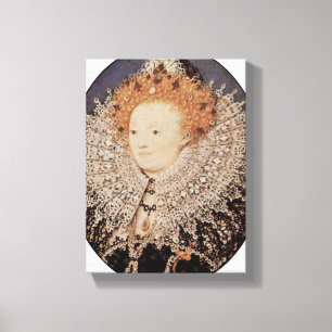 Nicholas Hilliard - Queen Elizabeth I of England Canvas Afdruk