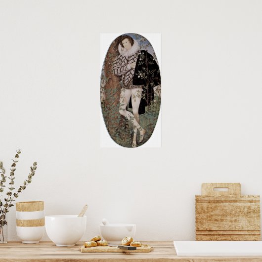 Nicholas Hilliard - Young man bij de rozen Poster (Keuken)