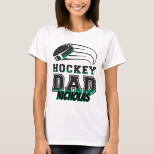 Nicholas Hockey Vader Met Puck Heren  T-shirt