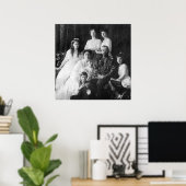 Nicholas II en het Poster van de Familie (Thuiskantoor)