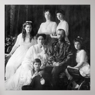 Nicholas II en het Poster van de Familie