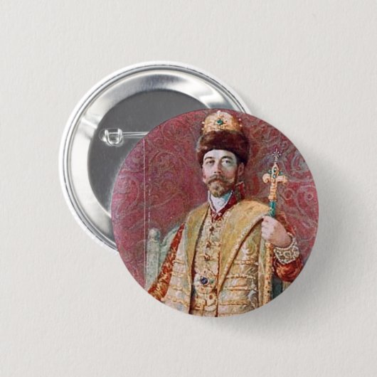 Nicholas II Ronde Button 5,7 Cm (Voorkant /achterkant)