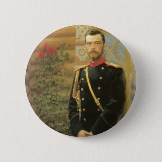 Nicholas II Ronde Button 5,7 Cm (Voorkant)