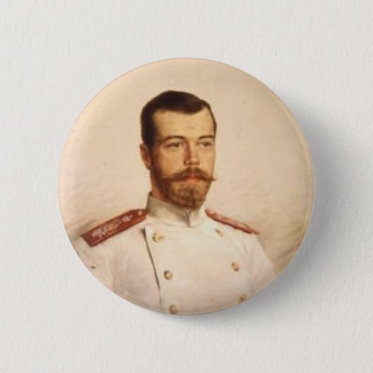 Nicholas II Ronde Button 5,7 Cm (Voorkant)