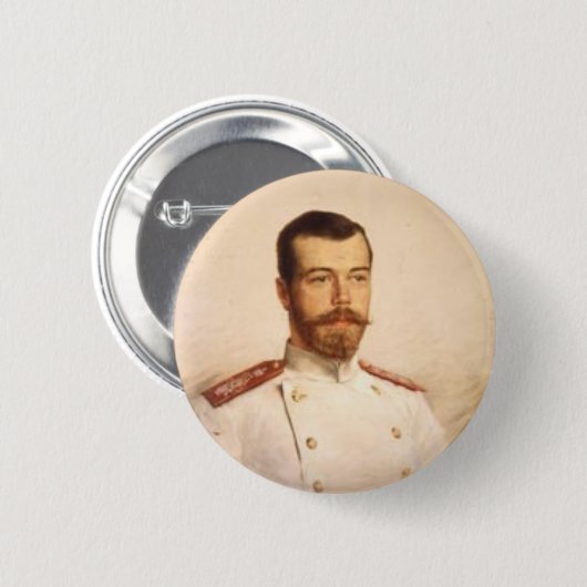Nicholas II Ronde Button 5,7 Cm (Voorkant /achterkant)