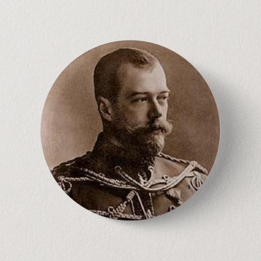 Nicholas II Ronde Button 5,7 Cm (Voorkant)