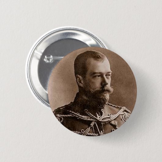 Nicholas II Ronde Button 5,7 Cm (Voorkant /achterkant)