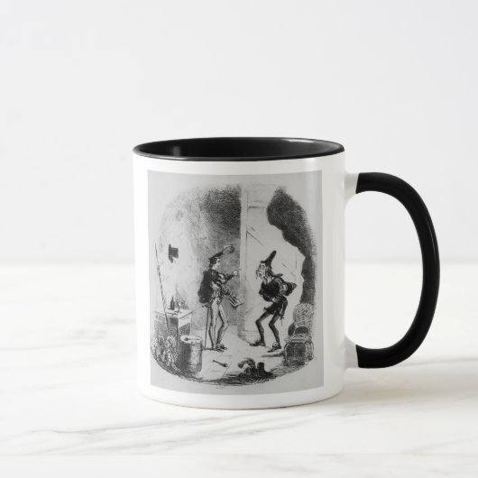 Nicholas instrueert Smike in de kunst van acteren Mok (Rechts)