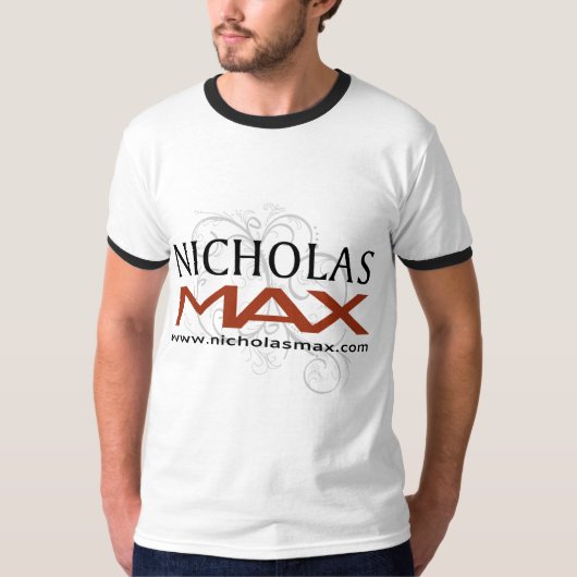 Nicholas Max Stamp Burgandy T-shirt (Voorkant)