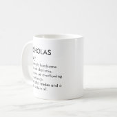 Nicholas naam, Bewerkbare naam, Aangepaste naam Koffiemok (Voorkant links)