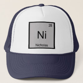 Nicholas Naam Chemie Element Periodiek Systeem Trucker Pet