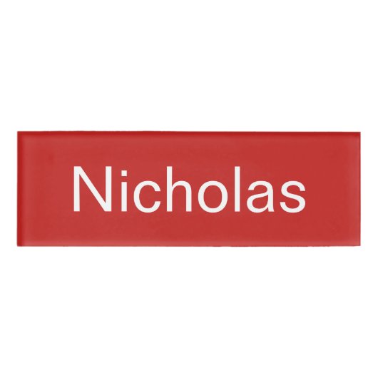 Nicholas Name Tag (Voorkant)