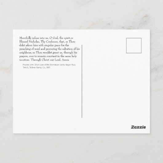 Nicholas of Winterbourne van het Briefkaart Paglia (Achterkant)