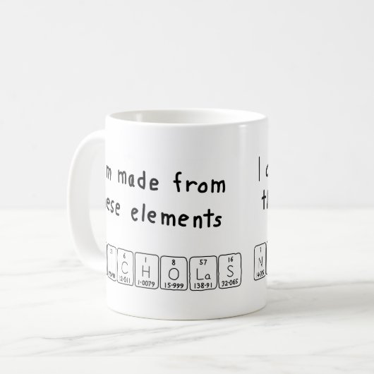 Nicholas Periodieke Naam mok (Voorkant links)