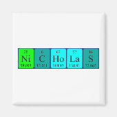 Nicholas periodieke tabelnaam magnet (Voorkant)