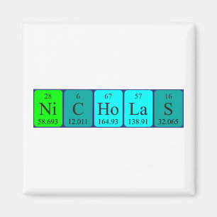 Nicholas periodieke tabelnaam magnet