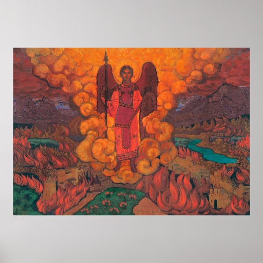 Nicholas Roerich Last Angel Large Canvas Giclee Pr Poster (Voorkant)